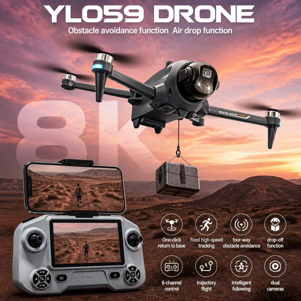 Drone Kit With Camera - NUOVO Drone YL059 con GPS, Ritorno